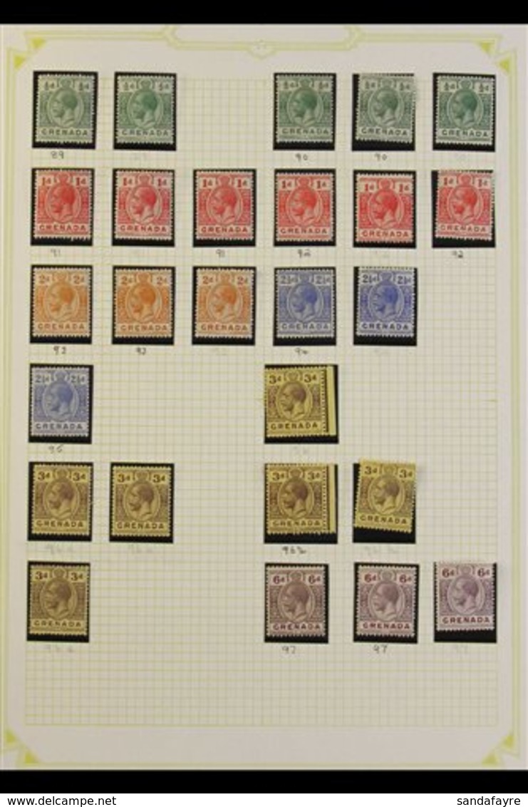 1913 - 22 GEO V ISSUE Fresh Mint Selection With Values To 10s Including SG Listed Shades With 1s (11), 2s (2), 5s On Yel - Grenade (...-1974)