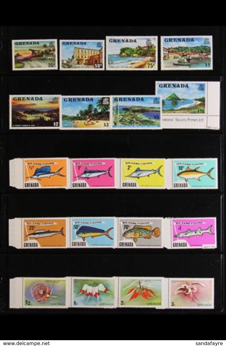 1966-1983 NEVER HINGED MINT COLLECTION On Stock Pages, ALL DIFFERENT, Includes 1966 Defins Set, 1972 Air Opts Vals To $5 - Grenada (...-1974)