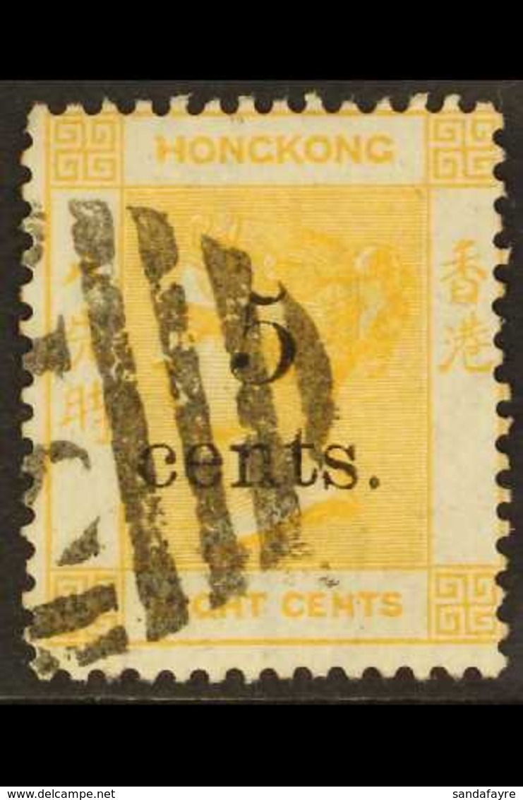 1880 5c On 8c Bright Orange Surcharge, SG 23, Fine Used With "SI" Shanghai Postmark, SG Z787, Fresh. For More Images, Pl - Autres & Non Classés