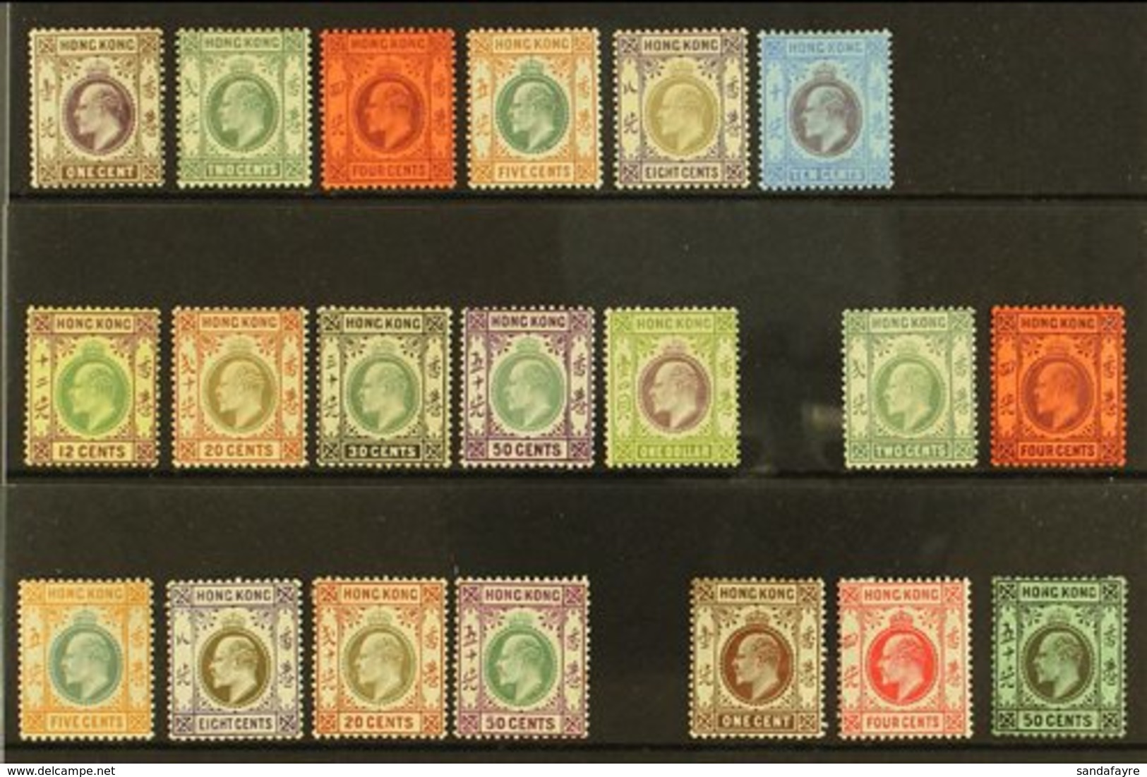 1903-11 KEVII MINT SELECTION Presented On A Stock Card. Includes 1903 CA Watermark Set To $1, 1904-06 MCA Watermark Rang - Andere & Zonder Classificatie