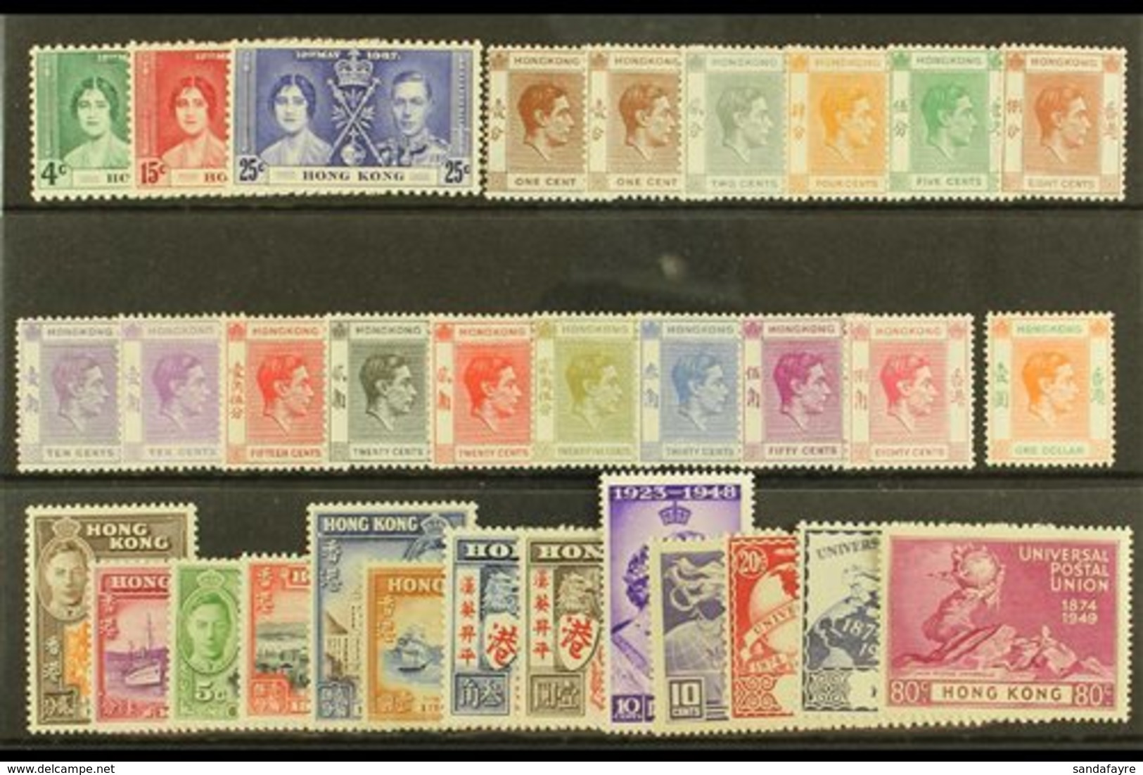 1937-52 MINT SELECTION. An All Different Range On A Stock Card. Includes Coronation Set, Defins To $1, Centenary Set, Pe - Sonstige & Ohne Zuordnung