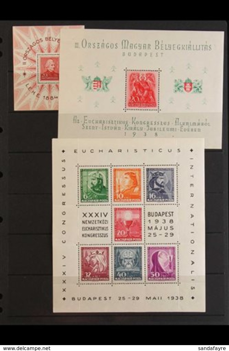 1934-55 MINIATURE SHEET COLLECTION Presented On Stock Pages & Includes The 1934 Exhibition M/s NHM, 1938 St Stephen Firs - Autres & Non Classés