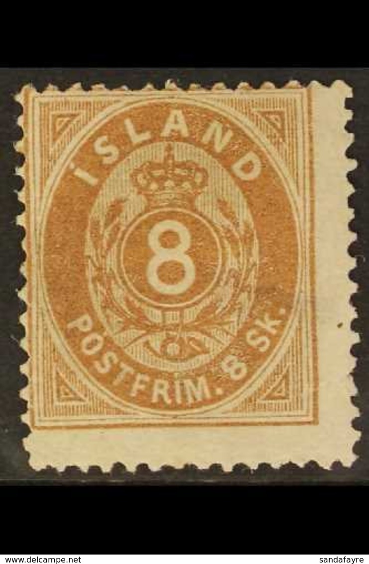 1873 8sk Brown, Fac 3, Fresh Mint, Part Og, Centered High But Fresh.  For More Images, Please Visit Http://www.sandafayr - Other & Unclassified