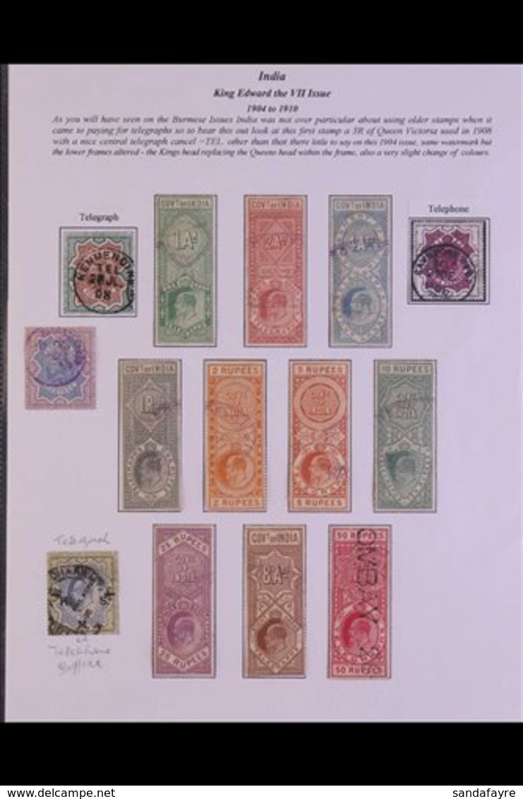 TELEGRAPHS STAMPS & HISTORY. A BEAUTIFUL COLLECTION Informatively Written-up And Nicely Presented Includes Postage & Tel - Sonstige & Ohne Zuordnung