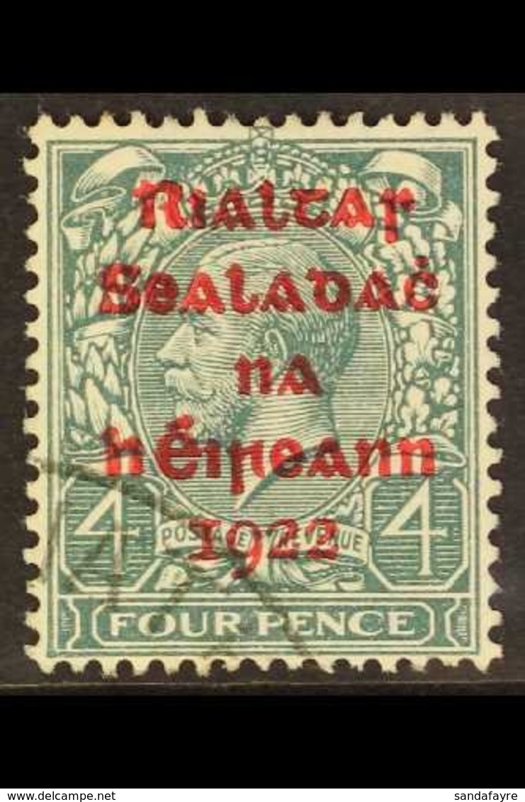 1922 4d Grey-green Dollar CARMINE OVERPRINT, SG 6c, Very Fine Cds Used, Fresh. For More Images, Please Visit Http://www. - Other & Unclassified