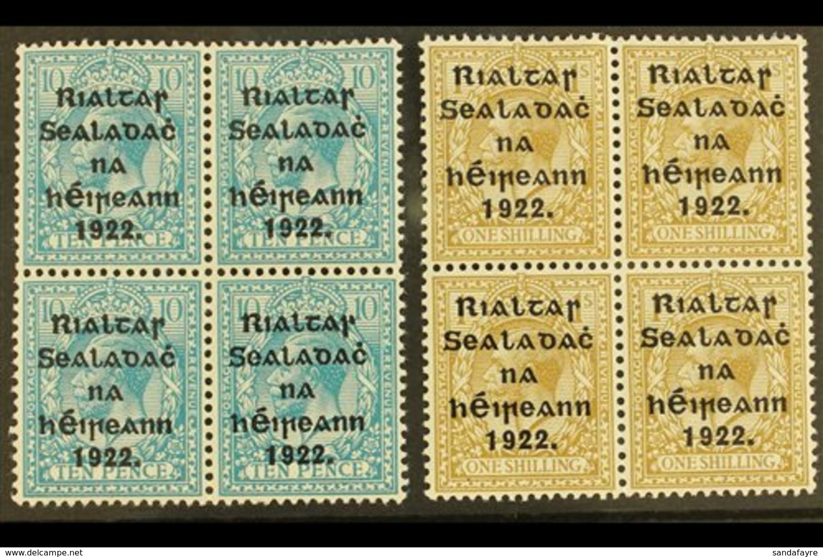 1922 THOM 10d And 1s, SG 42/43, Fine Mint Blocks Of Four. (8) For More Images, Please Visit Http://www.sandafayre.com/it - Andere & Zonder Classificatie