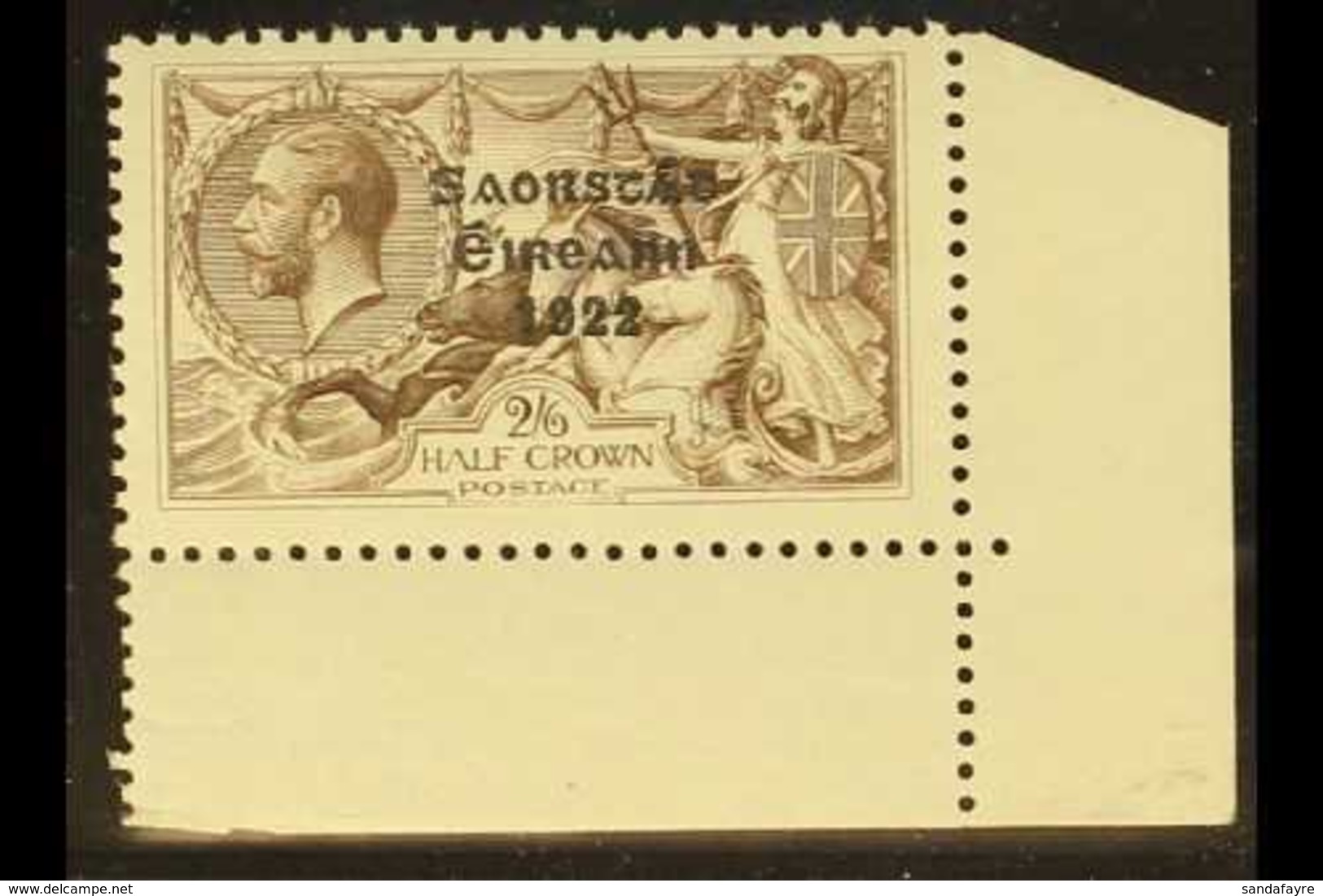 1925-8 2s6d Chocolate-brown, Wide Setting, Overprint In Black Ink, SG 86, Never Hinged Mint., Corner Marginal Example. F - Otros & Sin Clasificación