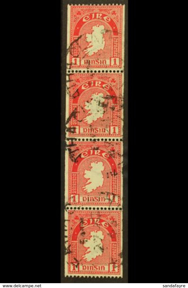 1946 COIL STAMPS 1d Carmine Perf 15 X Imperf, Watermark Upright SG 112c, Fine Cds Strip Of Four, Well Centered. For More - Otros & Sin Clasificación