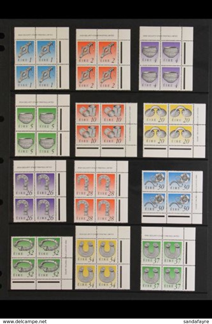 1990-95 HERITAGE & TREASURES IMPRINT BLOCKS. A Complete Set Of The Heritage & Treasure Definitive Set, Hib D133/154 As " - Other & Unclassified