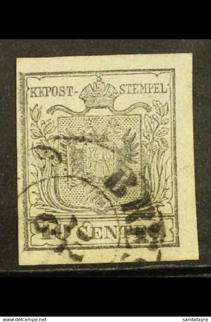 LOMBARDY VENETIA 1850 10c Silver Grey, Sass 2a, Superb Used With Part Brescia Cds. Lovely Stamp With Clear To Large Marg - Zonder Classificatie