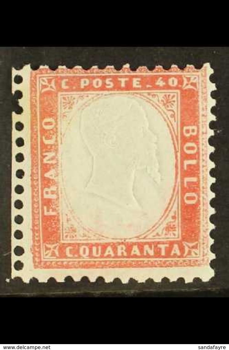 1862 40c Deep Rose Carmine, Sass 3a, Superb NHM. Signed E Diena And Sorani, Cat €560 (£475) For More Images, Please Visi - Non Classés