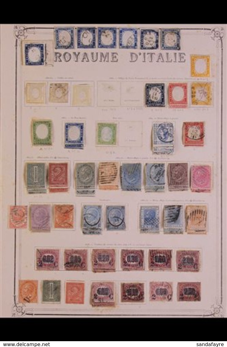 1862-1936 INTERESTING 'OLDE TYME' COLLECTION On Pages, Mint & Used, Includes Sardinia 1855-63 20c (x7) & 40c Used, Italy - Unclassified