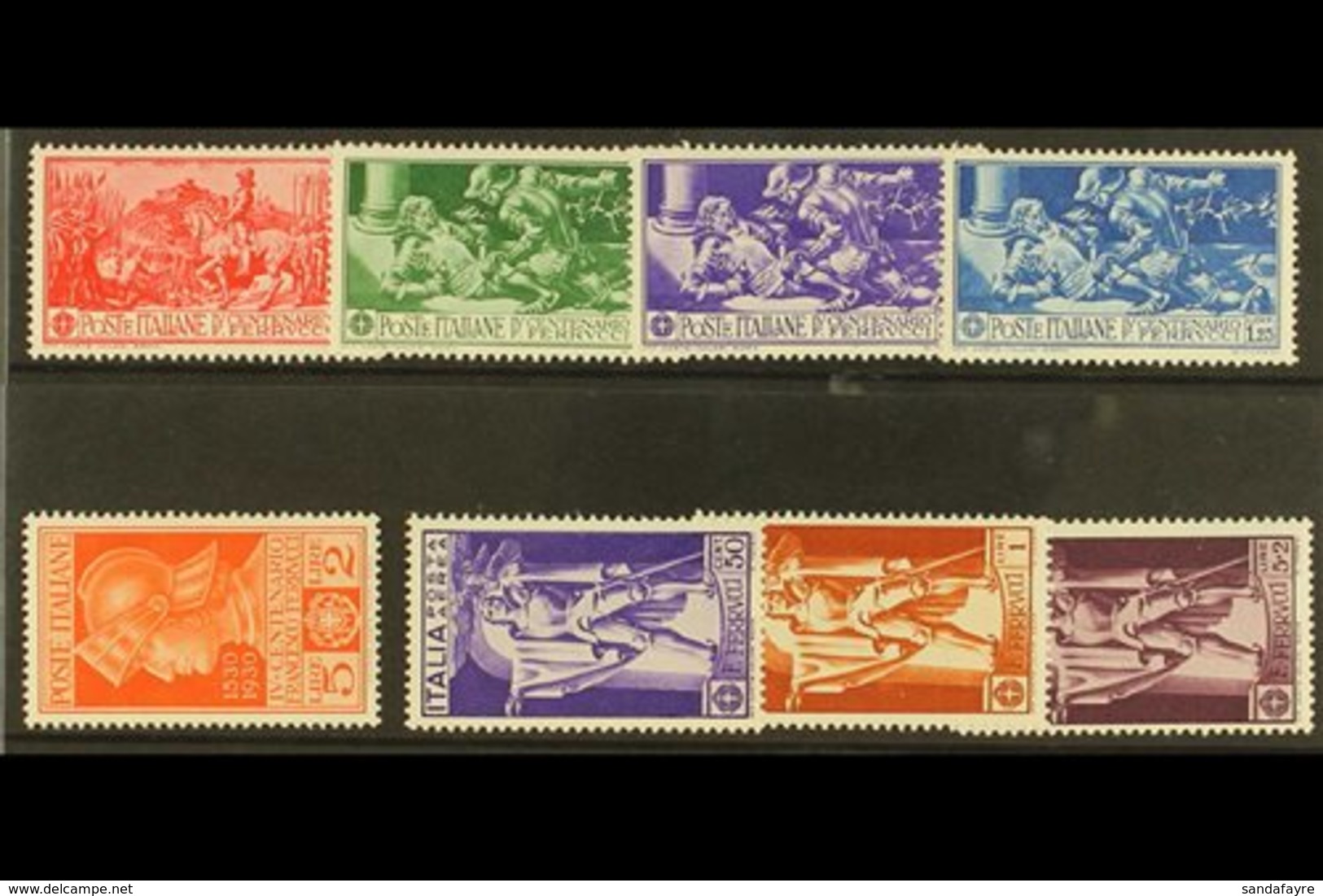 1930 Ferrucci Death Anniversary Set, Sassone 276/80, A18/20, Mi 337/44, Never Hinged Mint (8 Stamps). For More Images, P - Sin Clasificación