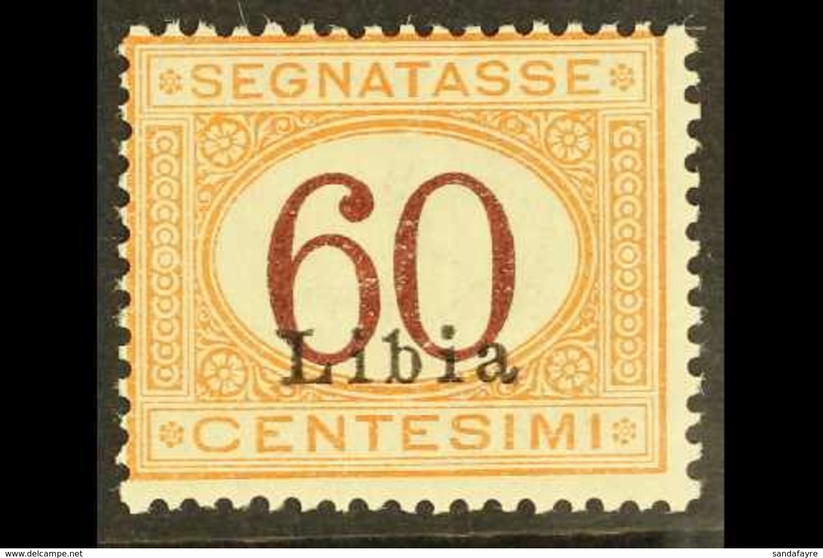 LIBYA POSTAGE DUE 1925 60c Brown & Orange (Sassone 11, SG D24), Never Hinged Mint, Very Fresh. For More Images, Please V - Otros & Sin Clasificación