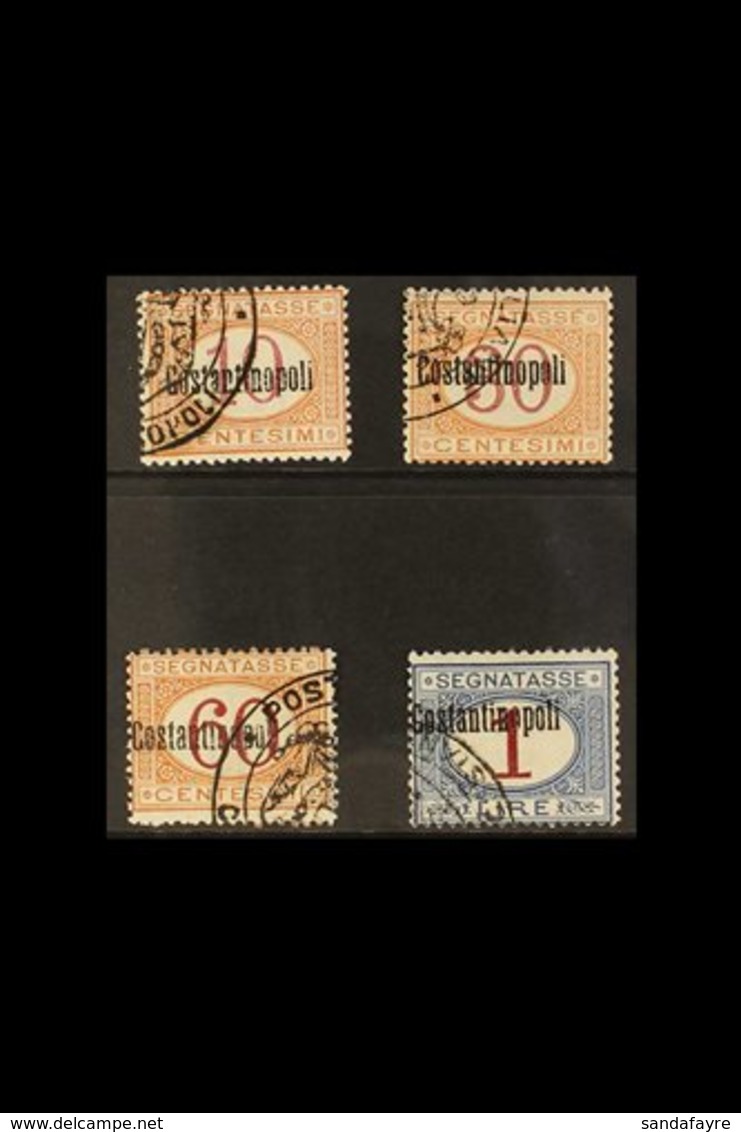 PO's IN CONSTANTINOPLE POSTAGE DUES 1922 "Costantinopoli" Overprints Complete Set To 1L All With Control Cachet Applied  - Andere & Zonder Classificatie