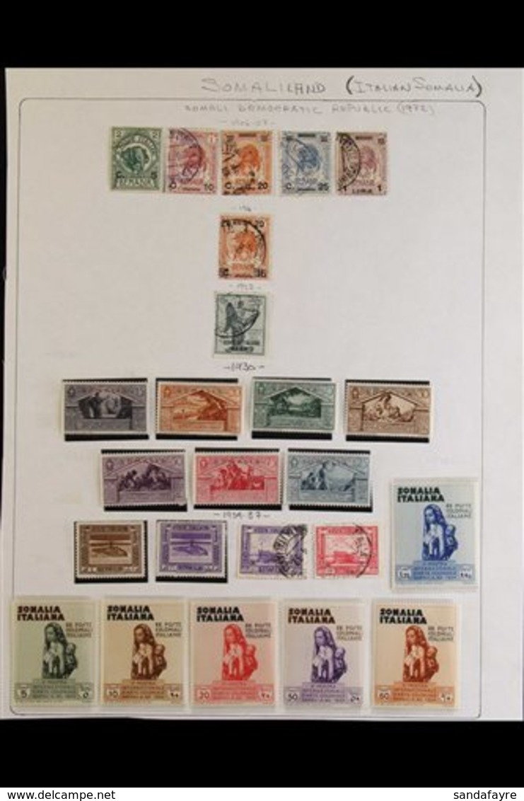 SOMALIA 1906-1936 Small Fine Mint & Used Chiefly All Different Collection On Leaves, Includes 1906-16 5c On 2b & 10c On  - Andere & Zonder Classificatie