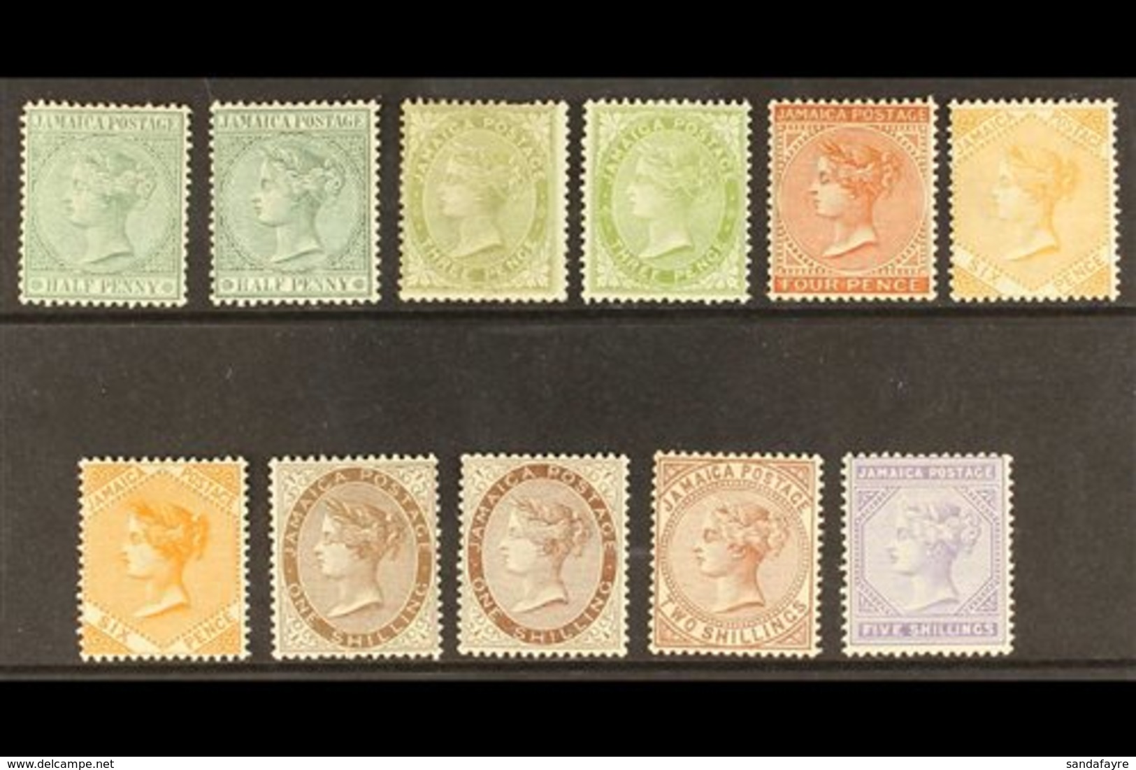 1883-97 Fine Mint Range Incl. Both 6d Shades, Both 1s Shades, 2s And 5s, Between SG 16/26. (11 Stamps) For More Images,  - Jamaïque (...-1961)