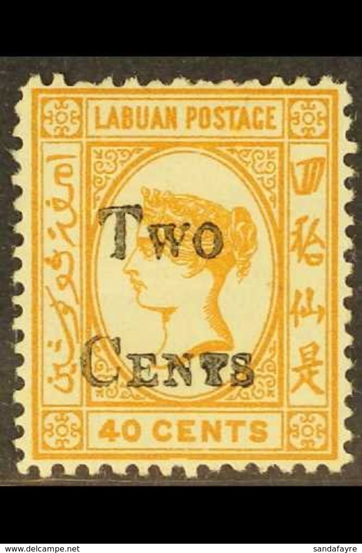 1892 2c. On 40c Ochre, SG 49, Mint, Tiny Thin. For More Images, Please Visit Http://www.sandafayre.com/itemdetails.aspx? - Bornéo Du Nord (...-1963)