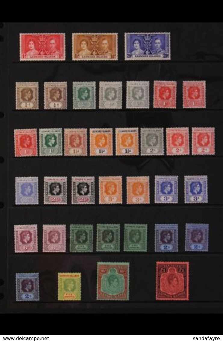 1937-52 MINT KGVI COLLECTION Presented On Stock Pages & Includes A Complete Run From Coronation To 1951 BWI (less 5s RSW - Leeward  Islands