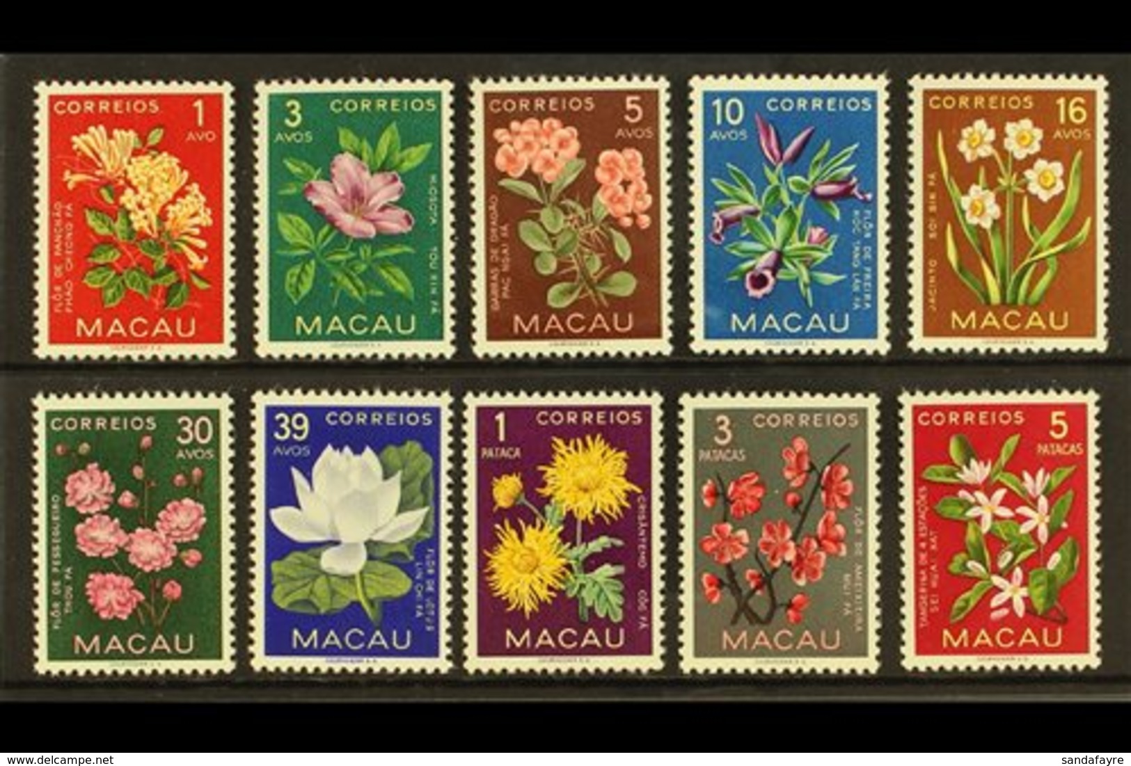 1953 Indigenous Flower Set, SG 458/67, Never Hinged Mint (10 Stamps) For More Images, Please Visit Http://www.sandafayre - Other & Unclassified