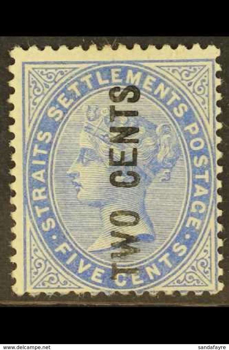 1884 2c On 5c Blue, SG 78, Fine Mint. For More Images, Please Visit Http://www.sandafayre.com/itemdetails.aspx?s=630474 - Straits Settlements