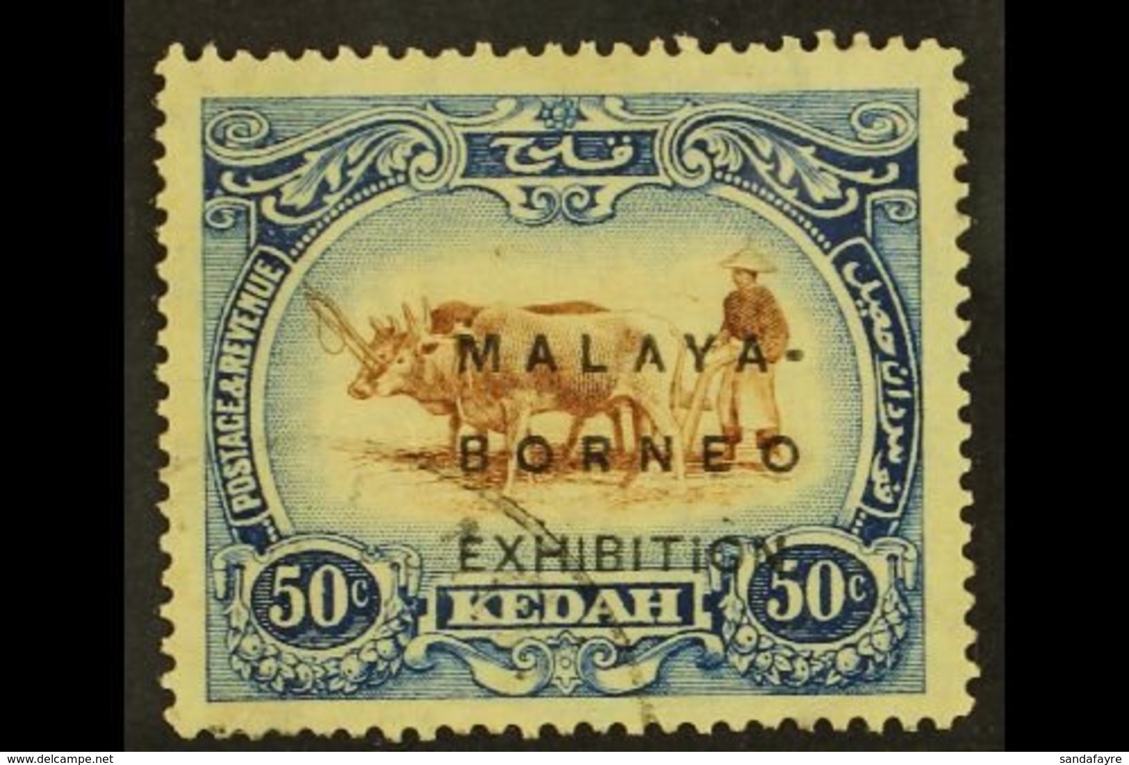 KEDAH 1922 50c Exhibition, Wmk MCA, SG 44, Very Fine Used. For More Images, Please Visit Http://www.sandafayre.com/itemd - Other & Unclassified