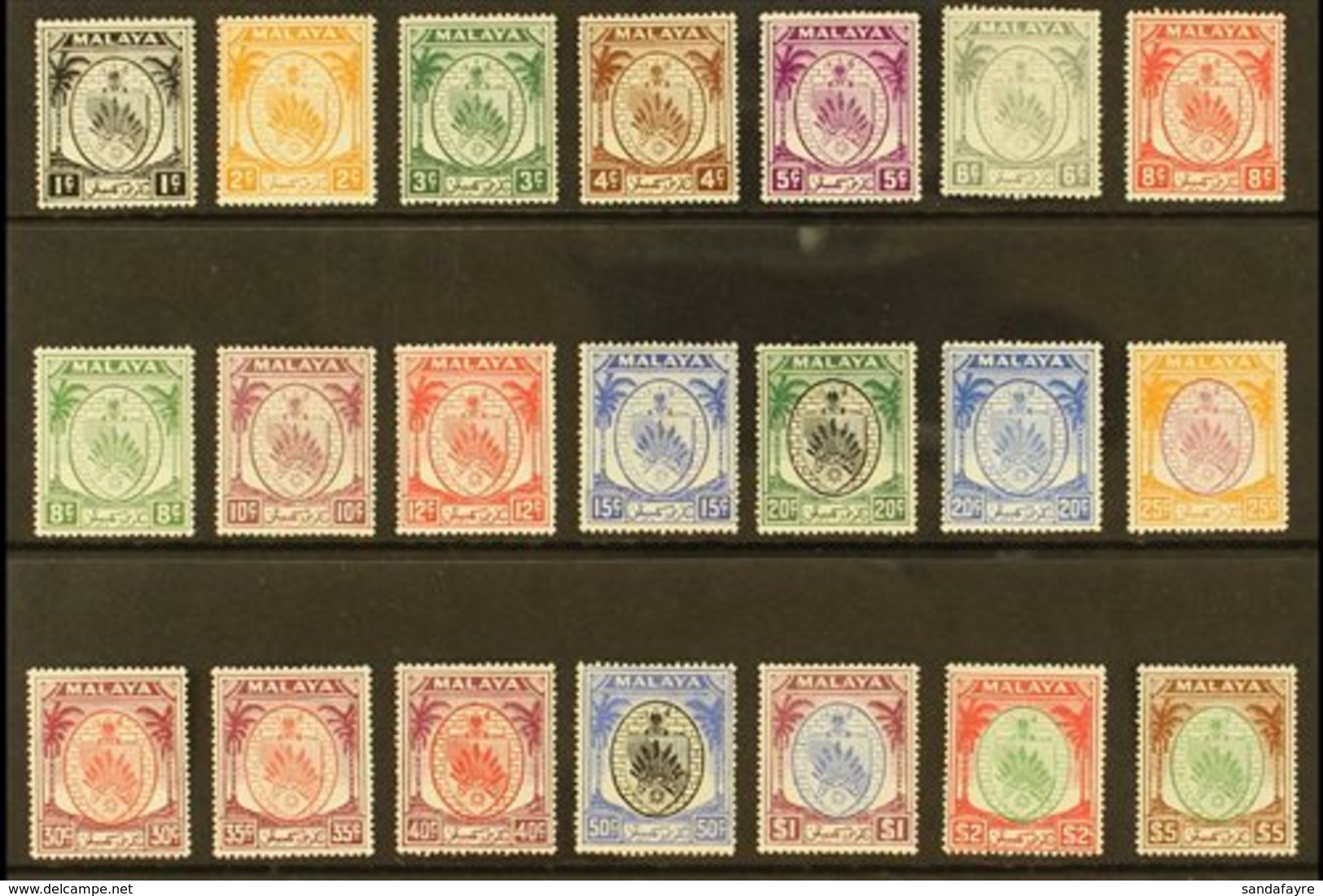 NEGRI SEMBILAN 1949-55 Sultan Complete Set, SG 42/62, Very Fine Mint, Very Fresh. (21 Stamps) For More Images, Please Vi - Other & Unclassified