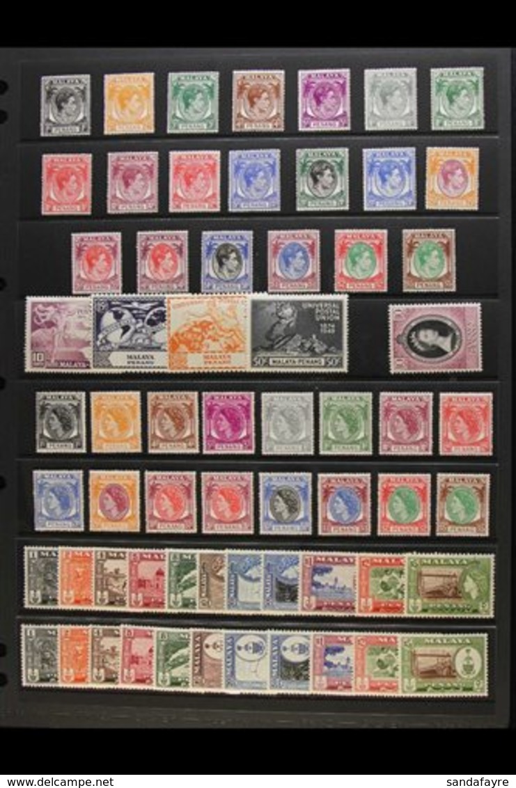 PENANG 1949-60 Complete Very Fine Mint Collection, SG 3/65, Includes 1949-52 Definitive Set (the Dollar Values Are NHM), - Autres & Non Classés