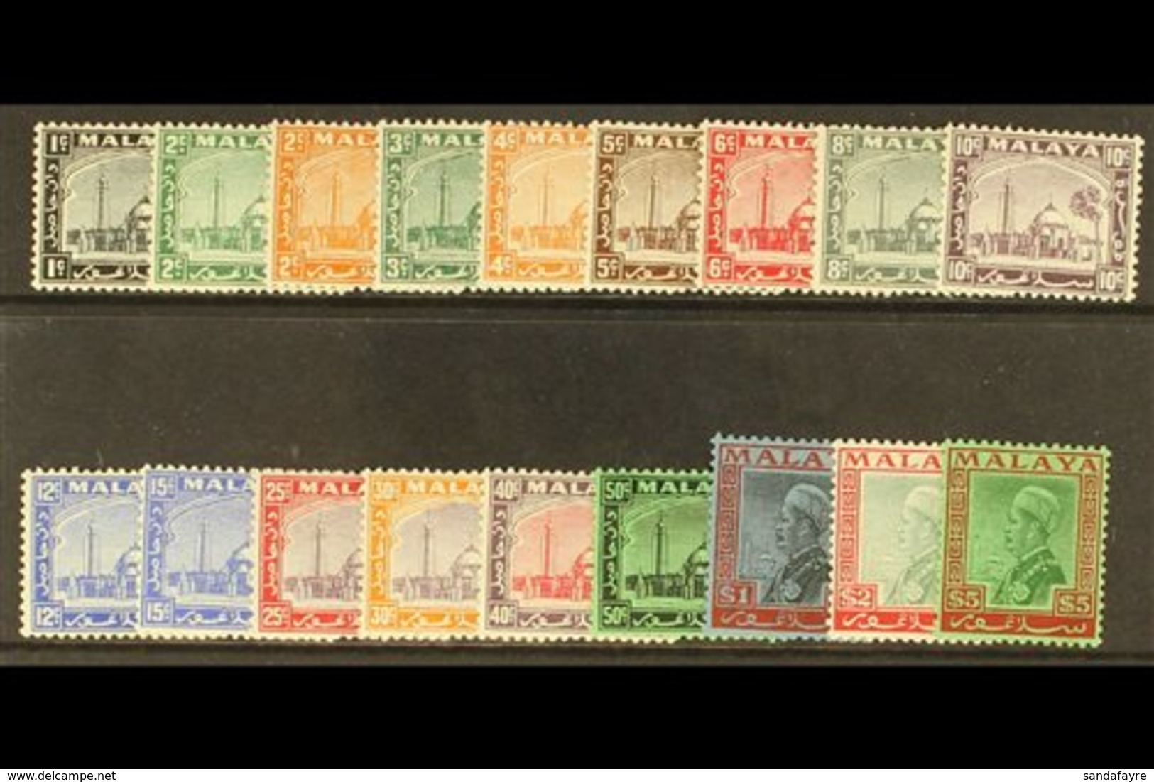 SELANGOR 1934-41 Complete Set, SG 68/85, Fine Mint. (18 Stamps) For More Images, Please Visit Http://www.sandafayre.com/ - Other & Unclassified