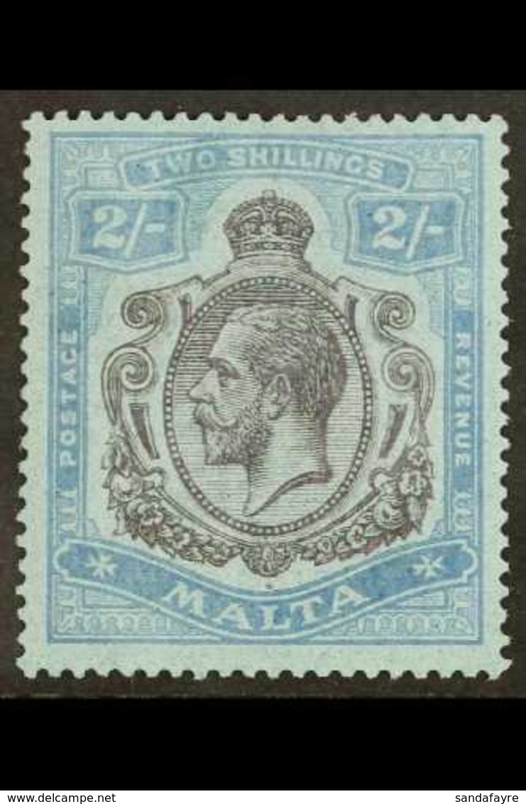 1921-22 2s Purple And Blue / Blue, SG 103, Very Fine Mint. For More Images, Please Visit Http://www.sandafayre.com/itemd - Malta (...-1964)