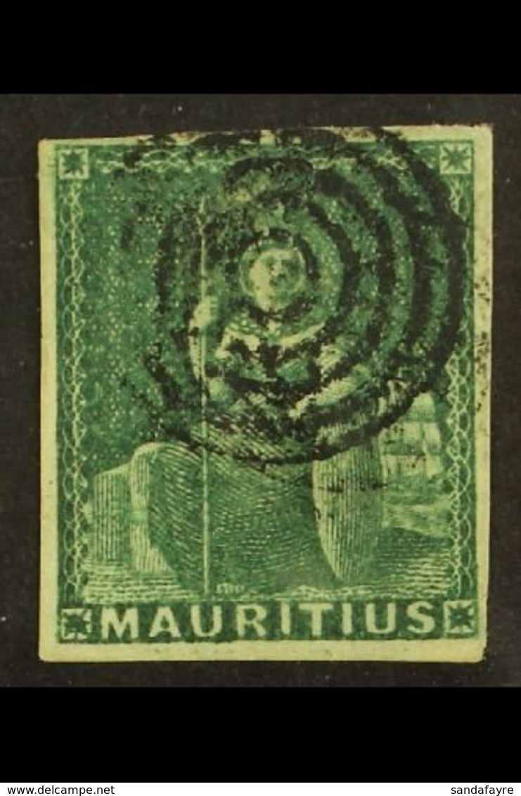 1858-62 (4d) Green Imperf With 4 Clear Margins, SG 27, Fine Used With Target Cancel For More Images, Please Visit Http:/ - Mauricio (...-1967)