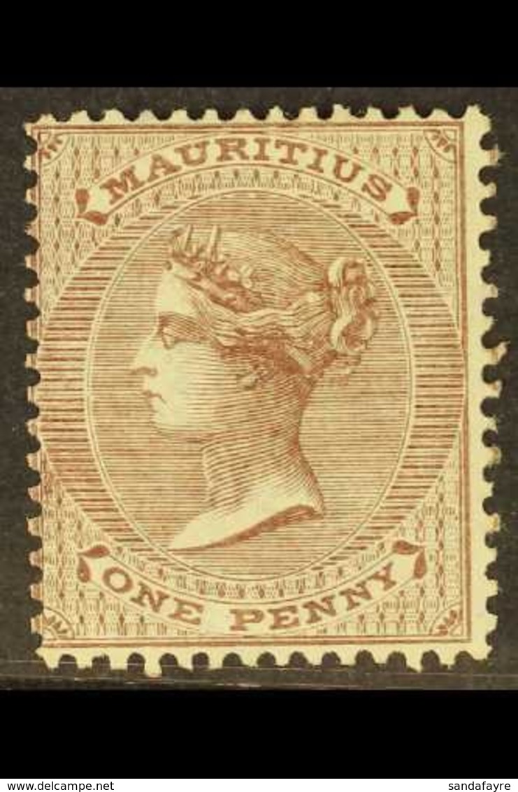 1863 1d Purple Brown, Variety "wmk Inverted And Reversed", SG 56y, Very Fine Mint, Unpriced SG. For More Images, Please  - Mauricio (...-1967)
