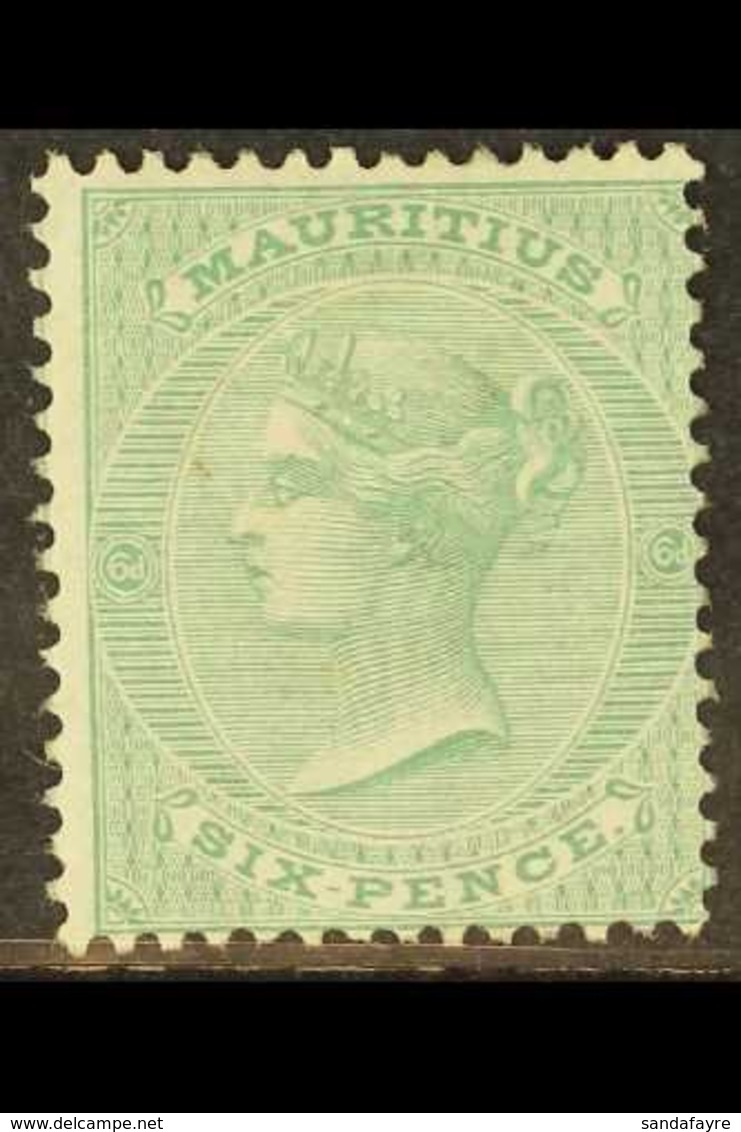 1863 6d Yellow Green, Wmk CC, SG 64, Fine Mint. For More Images, Please Visit Http://www.sandafayre.com/itemdetails.aspx - Mauricio (...-1967)