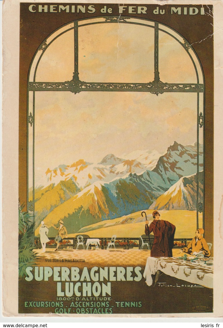 CP - SUPERBAGNERES LUCHON - CHEMINS DE FER DU MIDI - R 85 - F. NUGERON - AFFICHE LA VIE DU RAIL - Luchon