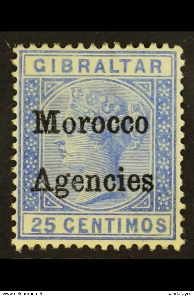1898-1900 25c Ultramarine With INVERTED "V" FOR "A" Variety, SG 4a, Fine Mint. For More Images, Please Visit Http://www. - Other & Unclassified