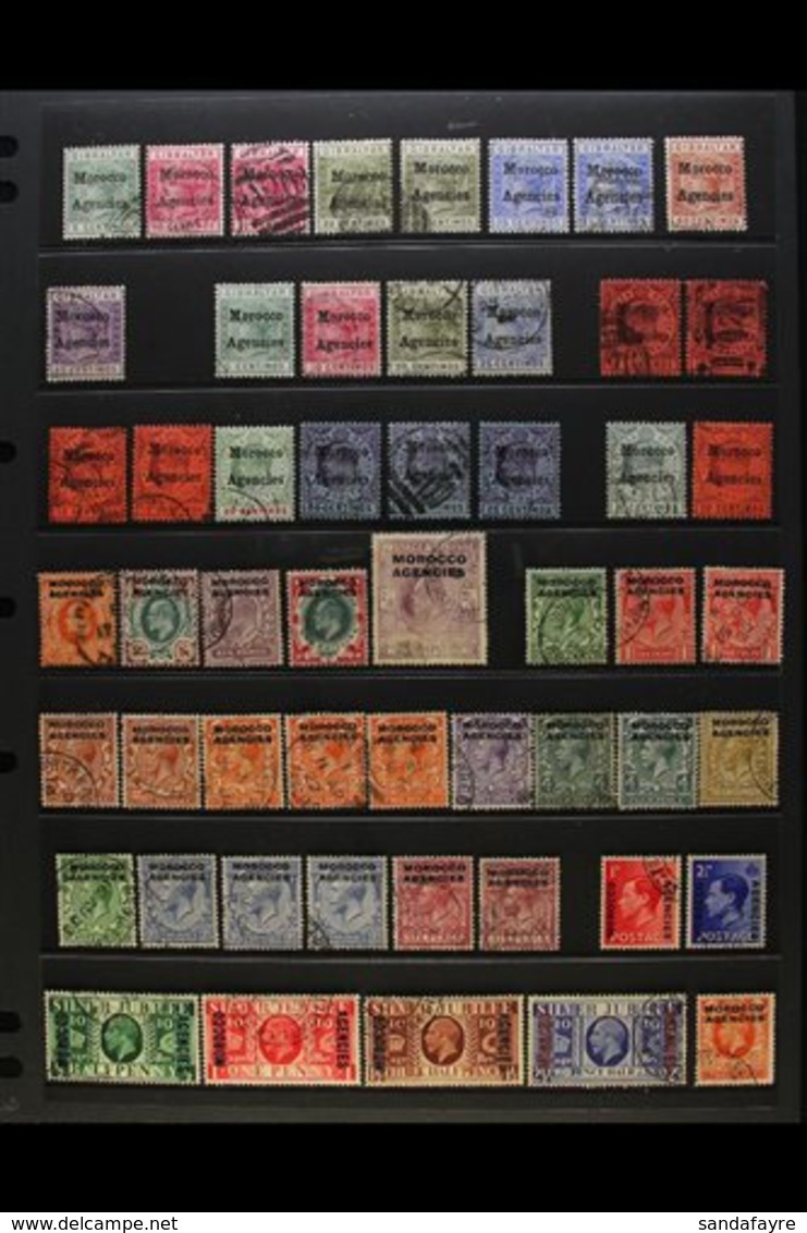 1898-1955 USED COLLECTION Presented On A Set Of Stock Pages. Includes Gibraltar Opt'd 1898-1900 To 50c, 1899 To 25c, KEV - Other & Unclassified