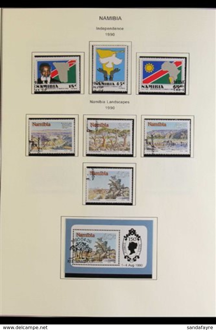 1990-8 VERY FINE USED COLLECTION On Printed Album Pages, Largely Complete From 1990 Independence To 1998 Marine Technolo - Namibië (1990- ...)