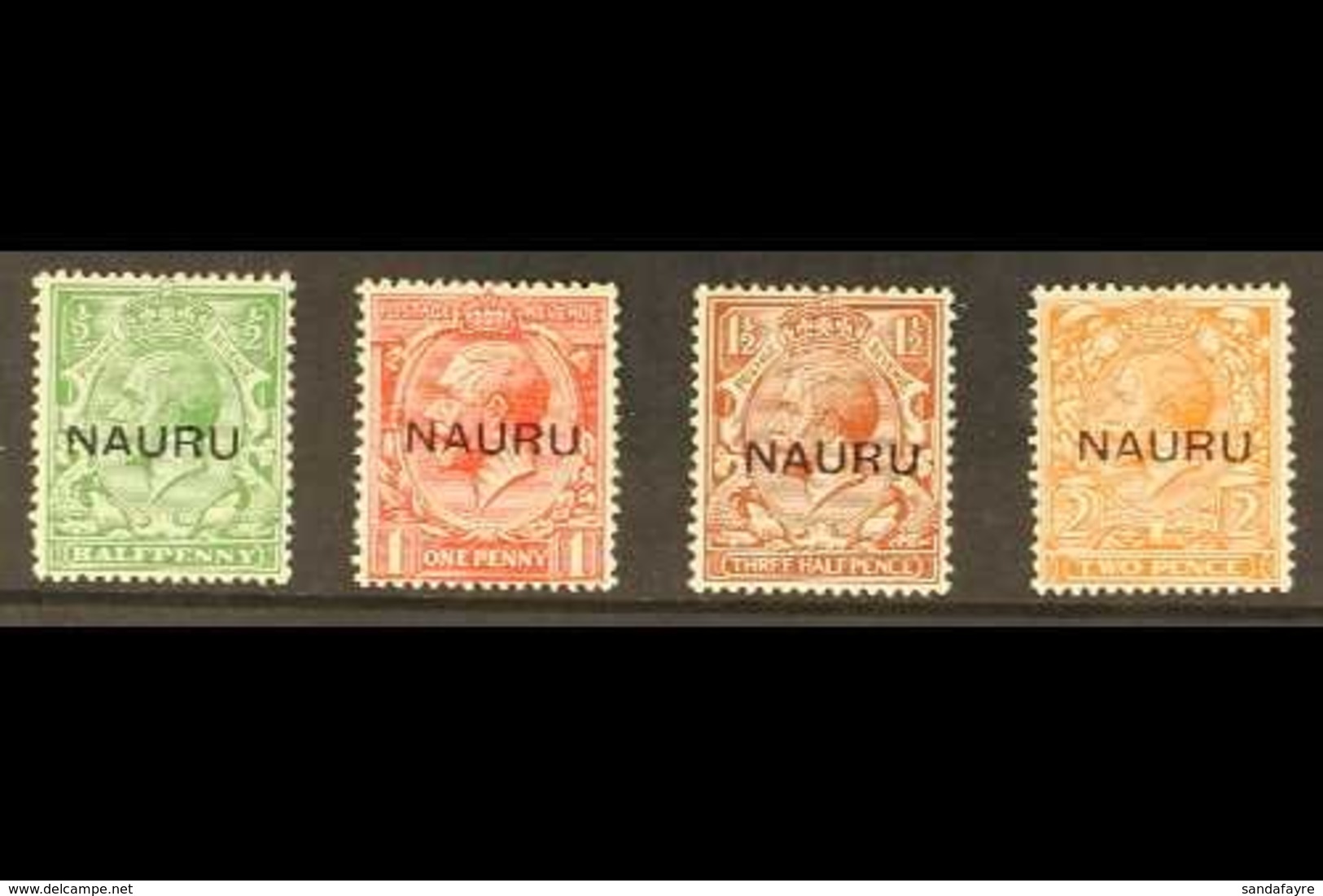 1923 "Long Overprints" (13½mm) Complete Set, SG 13/16, Fine Mint. (4 Stamps) For More Images, Please Visit Http://www.sa - Nauru