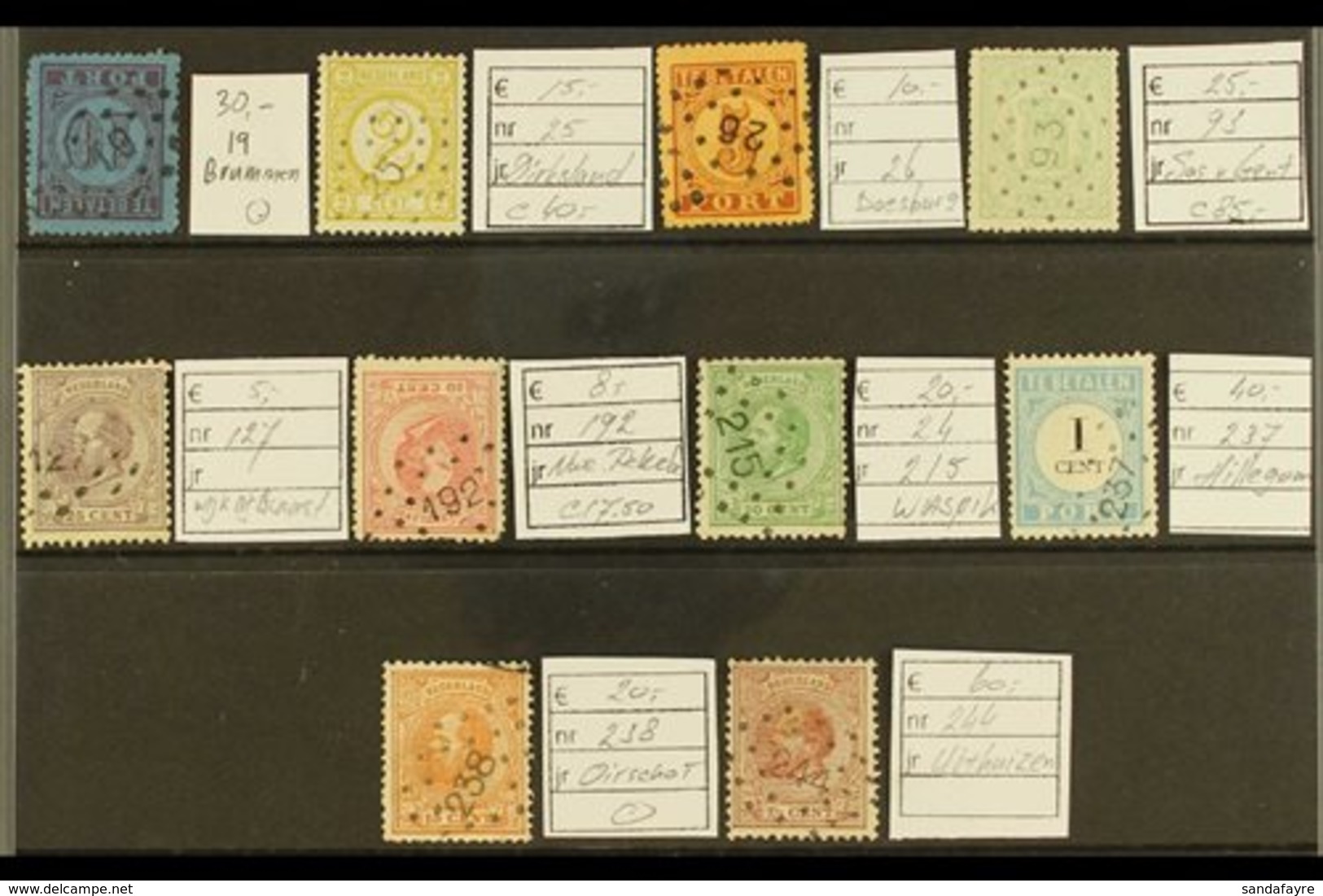 1869-1891 NUMERAL POSTMARKS. An Interesting Selection Of Very Fine Used Stamps, Each Selected For Nice Numeral Cancellat - Andere & Zonder Classificatie