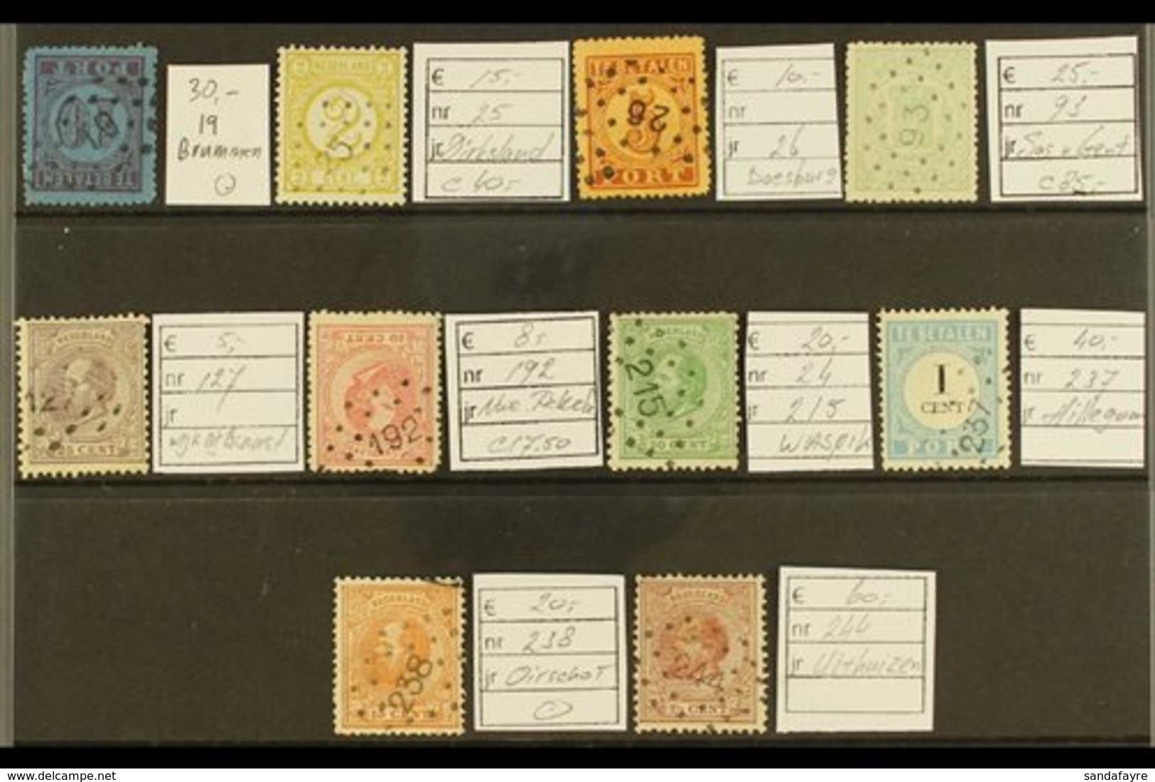 1869-1891 NUMERAL POSTMARKS. An Interesting Selection Of Very Fine Used Stamps, Each Selected For Nice Numeral Cancellat - Other & Unclassified