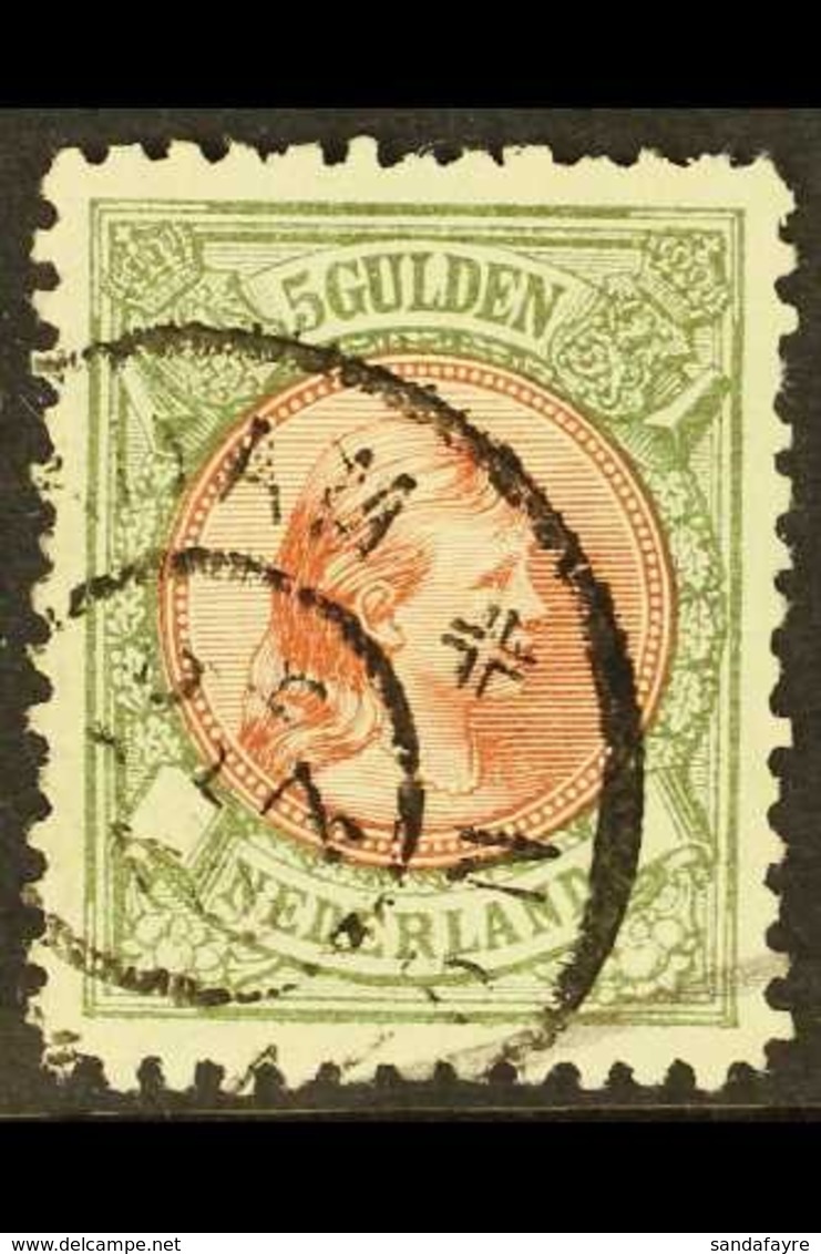 1896 Queen Wilhelmina 5g Lake And Bronze Green (NVPH 48, Mi 48C, SG 165), Cds Used. For More Images, Please Visit Http:/ - Andere & Zonder Classificatie