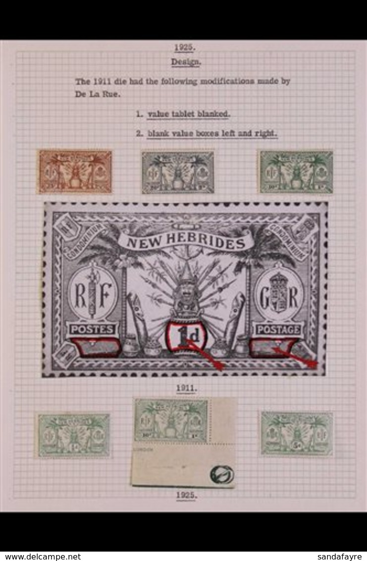 ENGLISH 1925 ISSUE - STUDY COLLECTION Written Up On Pages, Mint Or Fine Used Incl. The Basic Set, Plus A Range Of Frame  - Sonstige & Ohne Zuordnung