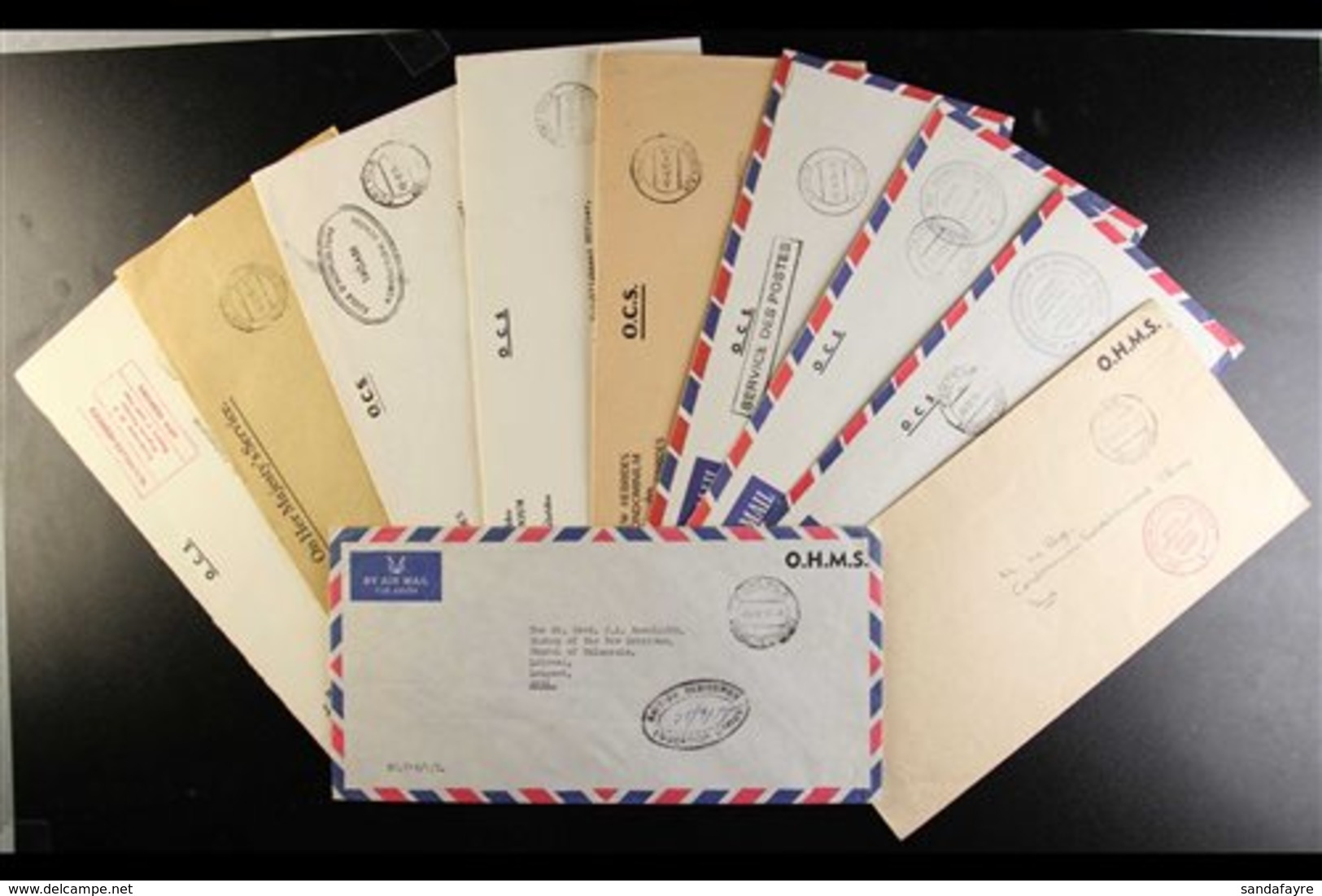 OFFICIAL MAIL Addressed To Various Officials And The Bishop Of The New Hebrides, We See Range Of Internal Official Mail  - Andere & Zonder Classificatie