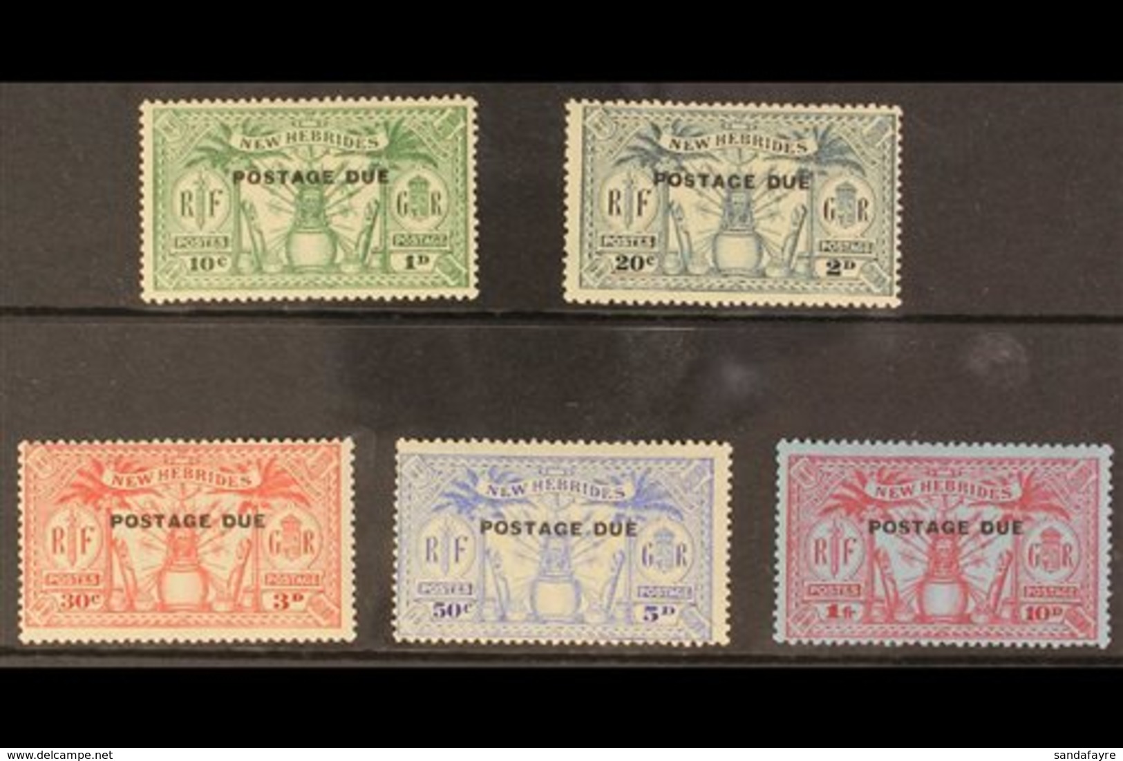 POSTAGE DUE 1925 Set Complete, SG D1/5, Very Fine Mint (5 Stamps) For More Images, Please Visit Http://www.sandafayre.co - Sonstige & Ohne Zuordnung