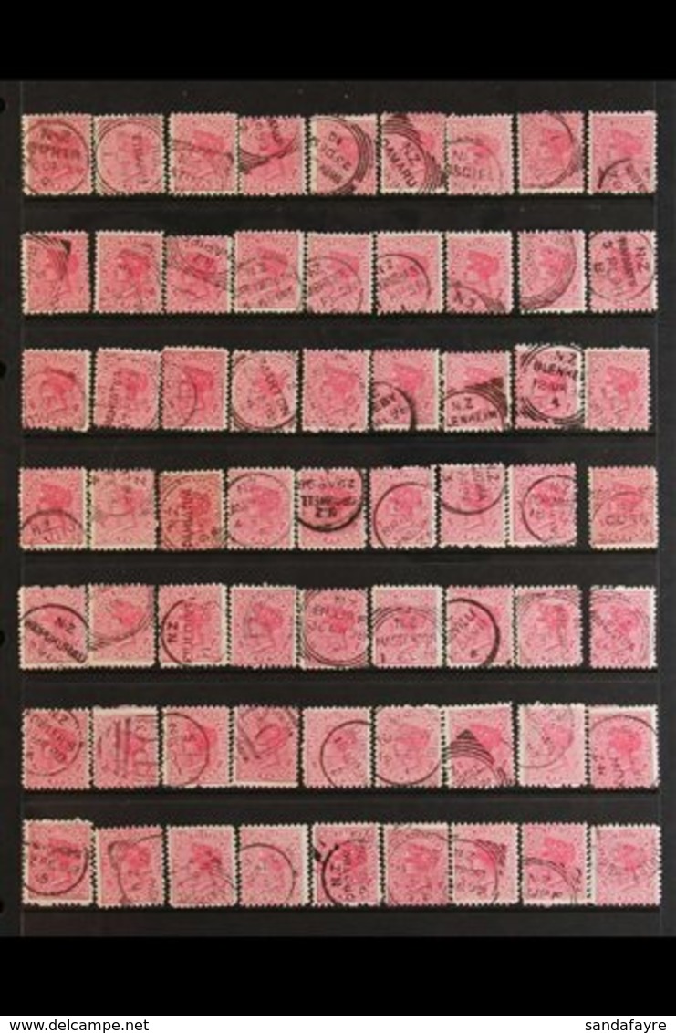 1890's PENNY ROSE'S SELECTED FOR POSTMARKS. A Substantial Collection Of The 1d Rose 'Sidefaces' Each Selected For Its Cl - Andere & Zonder Classificatie