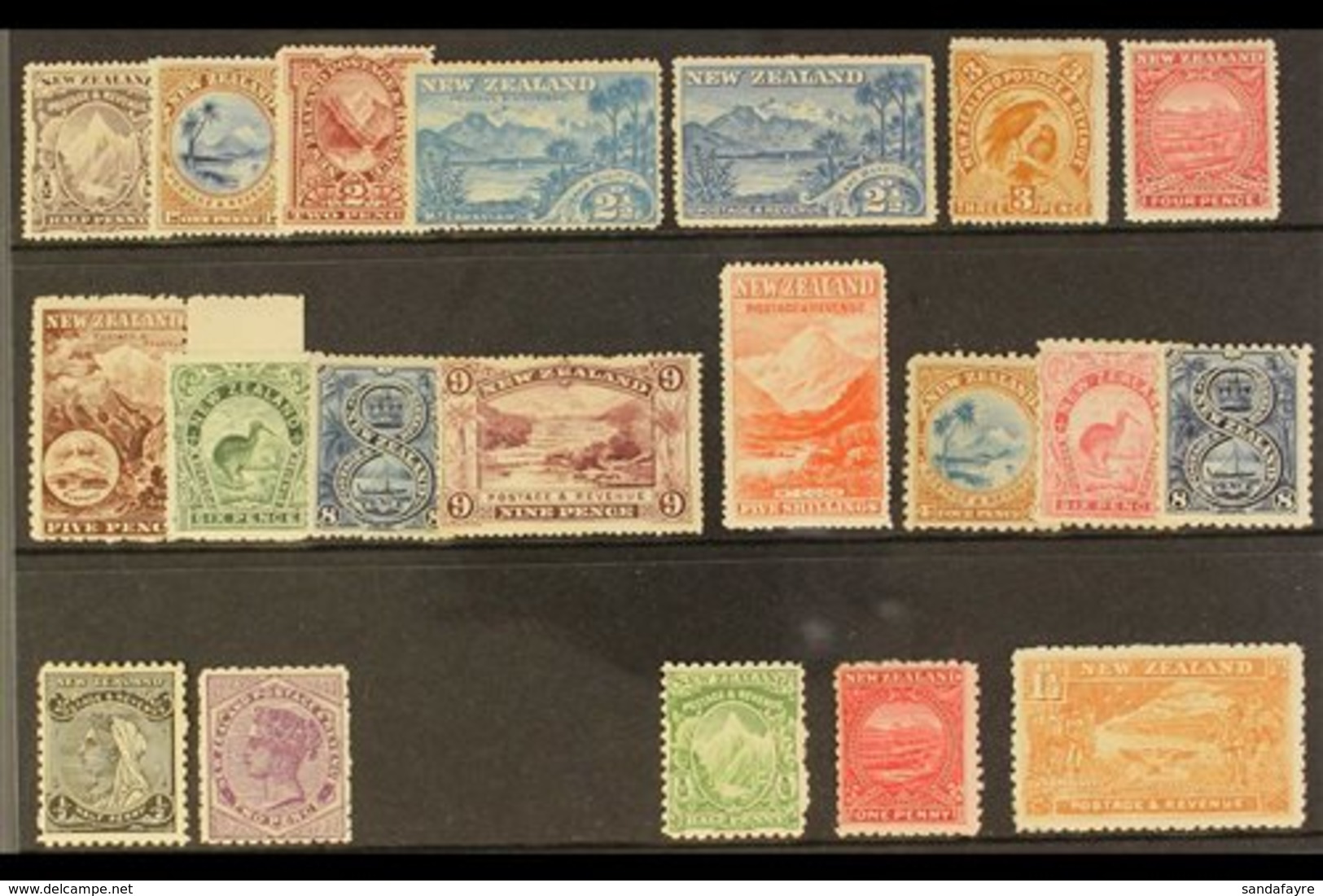 1898 - 1901 MINT GROUP Includes The 1898 Pictorial No Wmk Perf 14-16 Set To 9d (incl Both 2½d Types) Plus The 5s Top Val - Sonstige & Ohne Zuordnung