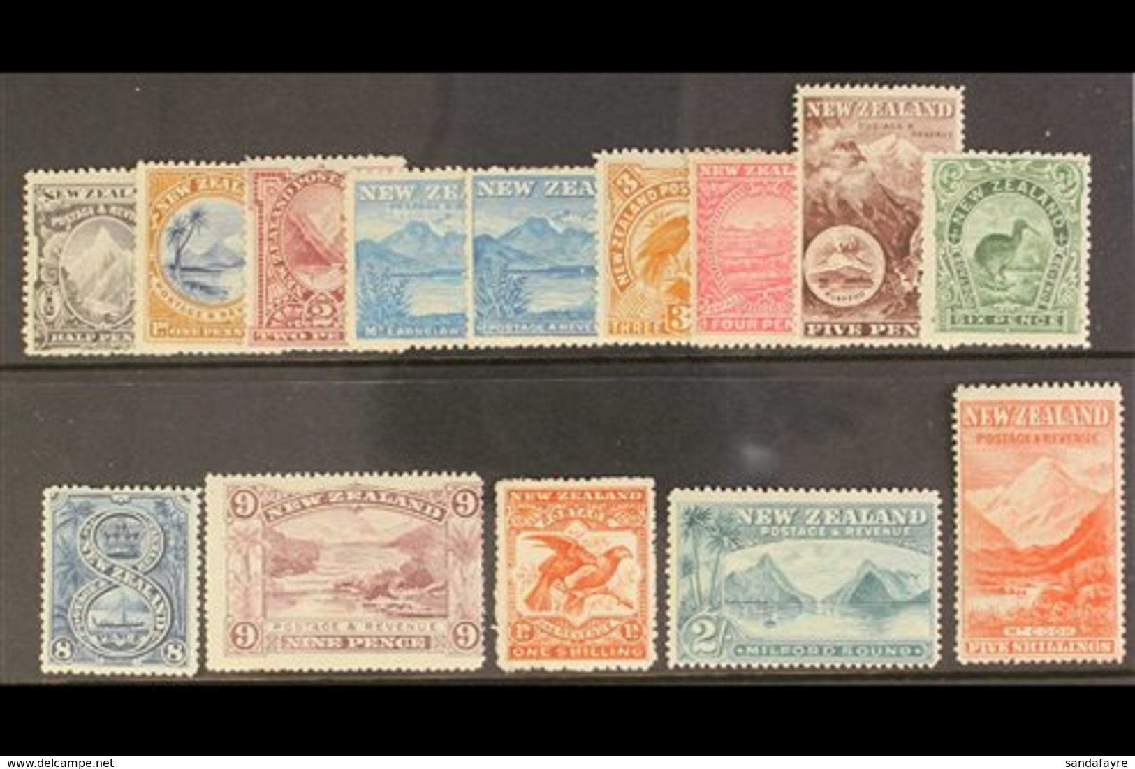 1898 Mt. Cook Set Complete Incl 2½d "Wakatipu", SG 246/59, Fine To Very Fine Mint. (½d And 1d No Gum). (14 Stamps) For M - Autres & Non Classés