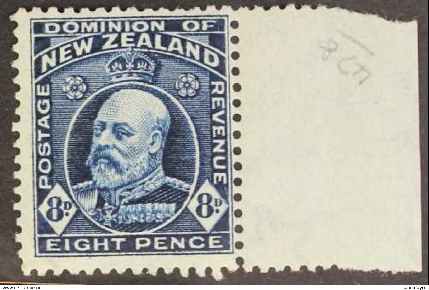 1909 - 16 8d Indigo Blue, Perf 14, SG 400, Very Fine Marginal Never Hinged Mint. For More Images, Please Visit Http://ww - Andere & Zonder Classificatie