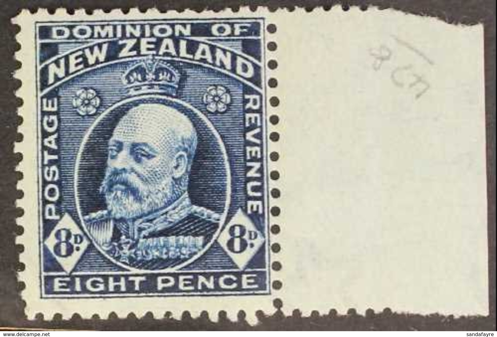 1909 - 16 8d Indigo Blue, Perf 14, SG 400, Very Fine Marginal Never Hinged Mint. For More Images, Please Visit Http://ww - Autres & Non Classés