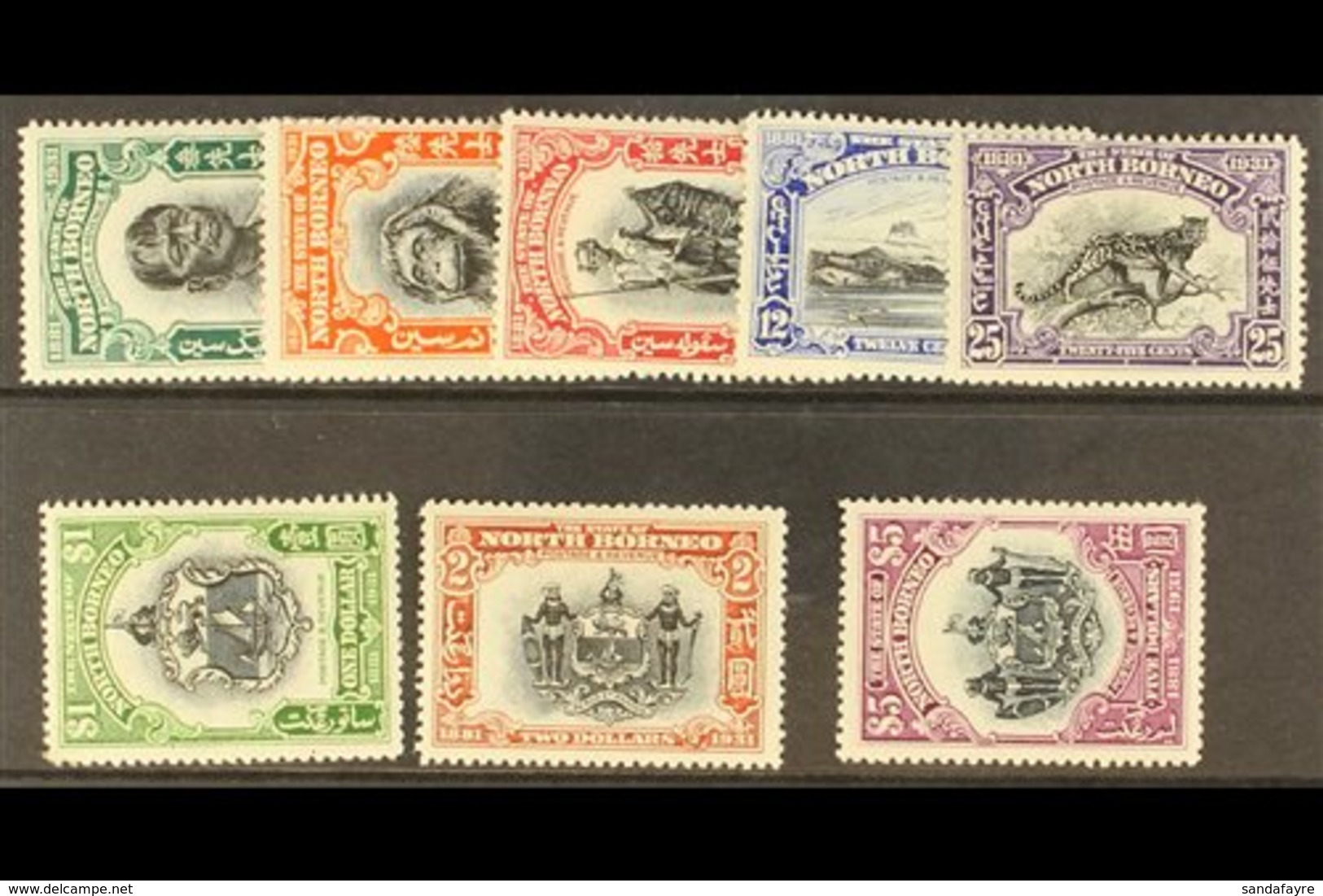 1931 Anniversary Complete Set, SG 295/202, Very Fine Mint. (8 Stamps) For More Images, Please Visit Http://www.sandafayr - Noord Borneo (...-1963)